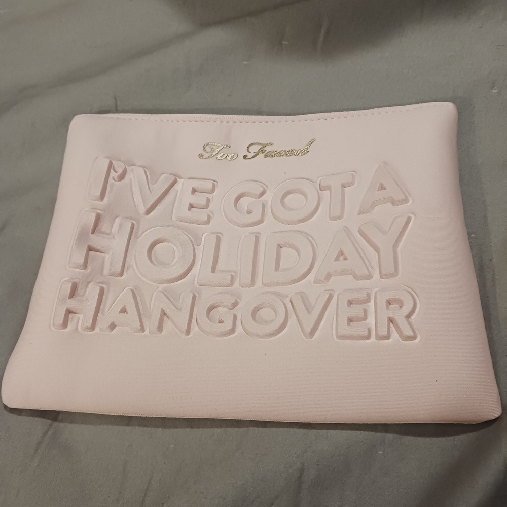 NEW!! Too Faced Pink Holiday Hangover Pouch